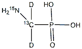 Aminomethylphosphonic acid‑¹³C,¹⁵N,D₂